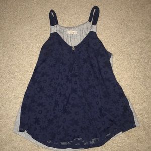 Navy and grey tank top